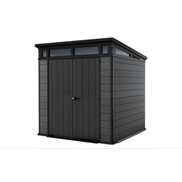 7x 7 Cortina Heavy Duty Plastic Pent Shed – Dark Grey