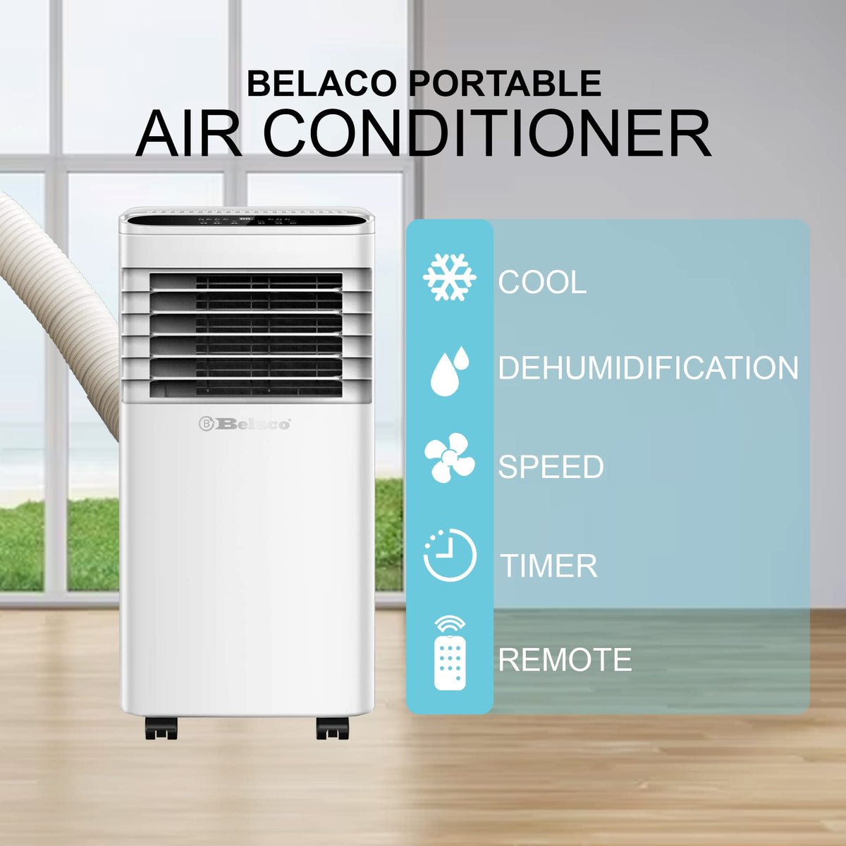 Belaco 9000 BTU Air Conditioning Unit 4in1 Cooling Portable Air Conditioner