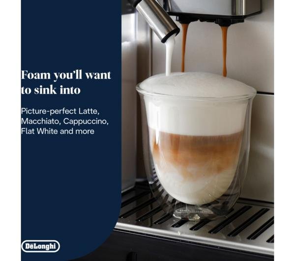 Premium Silver Finish DeLonghi PrimaDonna Coffee Machine