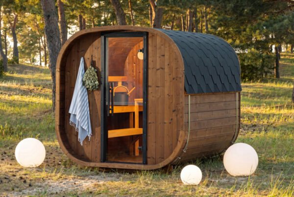 Premium ThermoWood Round Sauna for Two to Four People