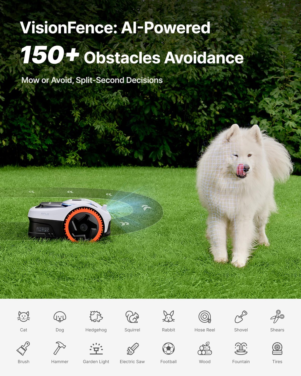 Segway Navimow i208 AWD Robotic Lawn Mower without Boundary, Rec. 800 m2