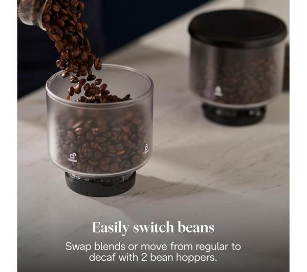 Whole Bean DeLonghi Rivelia Black Automatic Coffee Machine
